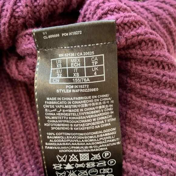 Guess Long Sleeve Double-Zip Sweater, PURPLE - Picture 8 of 8